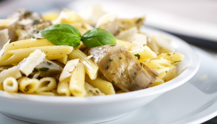 Bacon Artichoke With Penne Bake