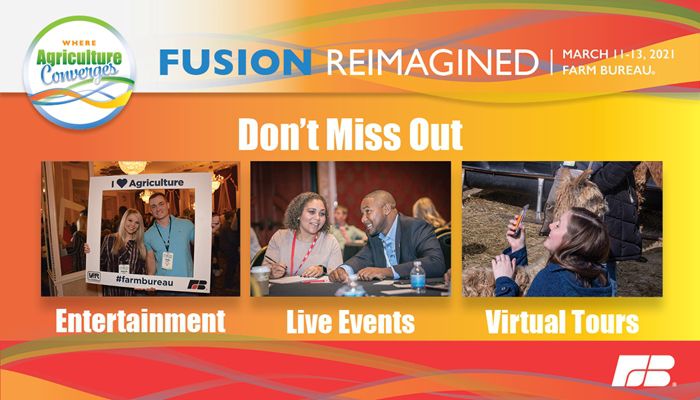 Farm Bureau FUSION Reimagined Conference starts next week. Registration Still Available